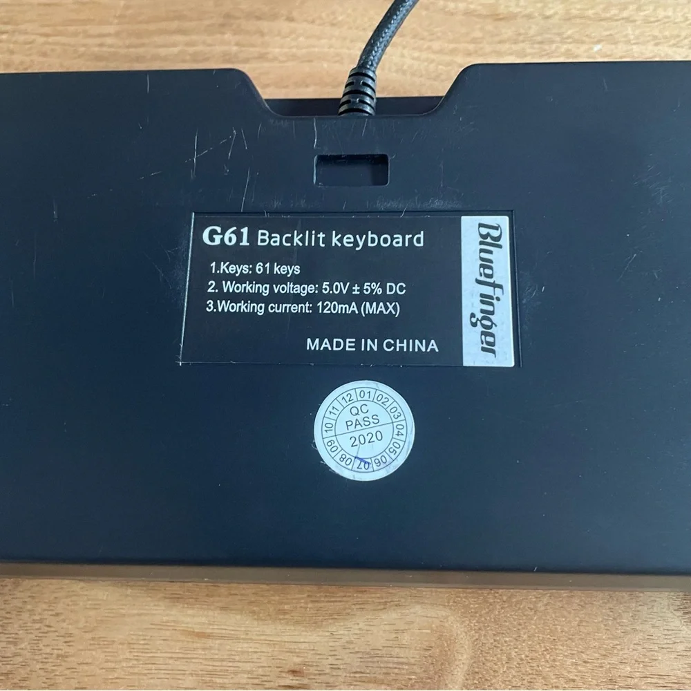 EUC Bluefinger gaming keyboard and mouse set
